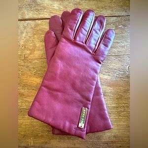 Cole Haan burgundy leather gloves